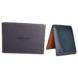 Borsa in pelle navy Prada Tessuto Blu navy