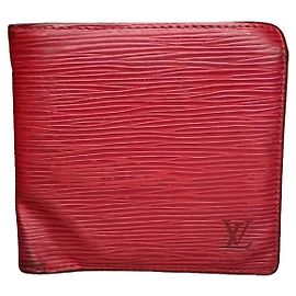 Rote Lederhandtasche von Louis Vuitton Rot