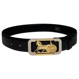 Céline-CELINE Belts T.International XXS Leather-Black