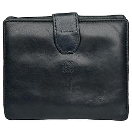 Loewe Black Leather Wallet Black