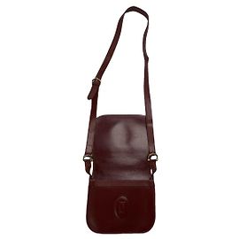 Bolso de mano de cuero burdeos Cartier Burdeos