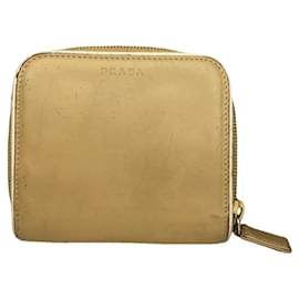Prada Beige Leather Wallet Beige