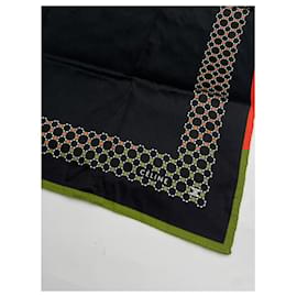 Céline-CELINE Scarves T.  Silk-Black