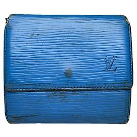 Louis Vuitton Twist Blue Leather Wallet Blue