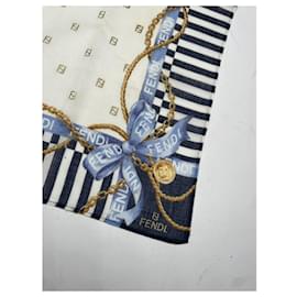 Fendi-FENDI Scarves T.  Silk-White