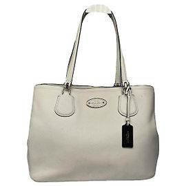 Sac à main en cuir blanc Coach Edie Blanc