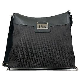 Bolso hobo de algodón negro Dior Street Chic Negro