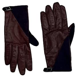 Hermès-HERMES Gloves T.Inches 7.5 Leather-Purple