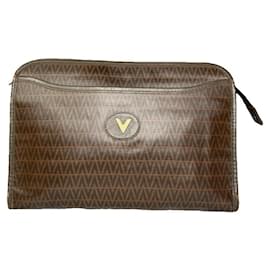 Autre Marque-MARIO VALENTINO Clutch bags T.  Leather-Brown