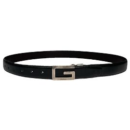 Gucci Black Leather Belt Black