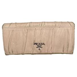 Prada Pink Leather Wallet Pink