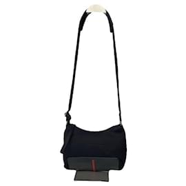 Prada schwarze Polyester-Handtasche Schwarz