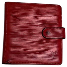 Rote Lederhandtasche von Louis Vuitton Rot