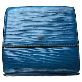 Louis Vuitton Twist Blue Leather Wallet Blue