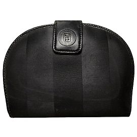 Fendi Baguette Black Leather Wallet Black