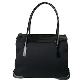 Prada Esplanade Black Plastic Handbag Black