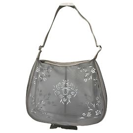Borsa a mano in poliestere argento Gianni Versace Argento