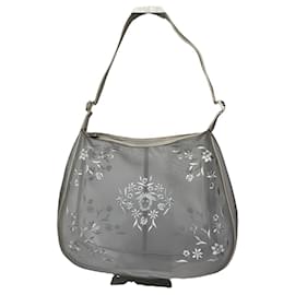 Gianni Versace Silver Polyester Handbag Silvery