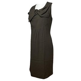 Givenchy Khaki Seidenkleid Khaki