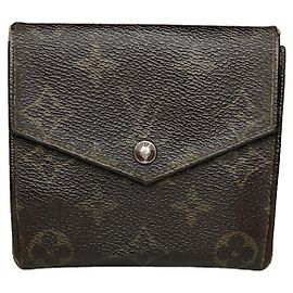 Louis Vuitton Joséphine Brown Leather Wallet Brown