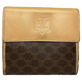 Céline Carteira de couro marrom Celine Triomphe Marrom
