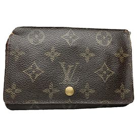 Louis Vuitton Flore Brown Leather Wallet Brown