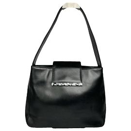 Valentino Garavani Rockstud Hobo schwarze Lederhandtasche Schwarz