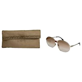 Lunettes de soleil en métal rose Yves Saint Laurent Rose