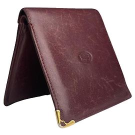 Bolso de cuero burdeos Cartier Burdeos
