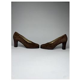 Yves Saint Laurent-YVES SAINT LAURENT Heels T.EU 35.5 Leather-Brown