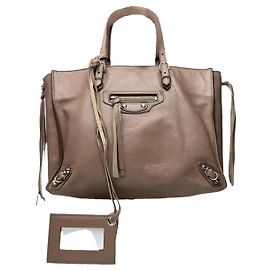 Bolsa de couro roxa Balenciaga City Roxo