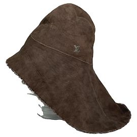 Louis Vuitton Brown Leather Hat Brown