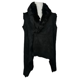 Veste en cuir noir Alexander Wang Noir