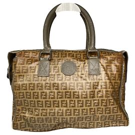Fendi Baguette Brown Patent Leather Handbag Brown