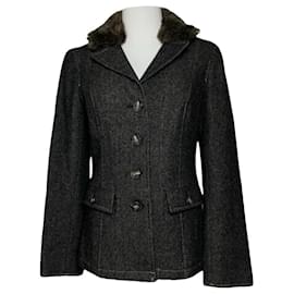 Burberry-BURBERRY Trench coats T.International M Cotton-Dark grey