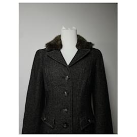 Burberry-BURBERRY Trench coats T.International M Cotton-Dark grey