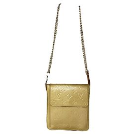 Louis Vuitton Ambre  Yellow Patent Leather Handbag Yellow