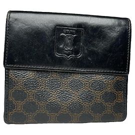 Céline Portafoglio in pelle nera Celine Triomphe Nero