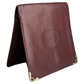 Bolso de cuero patent burdeos de Cartier Burdeos