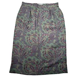 Yves Saint Laurent Purple Silk Skirt Purple