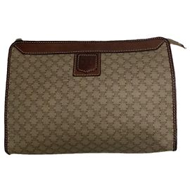 Céline Clutch de couro bege Celine Triomphe Bege
