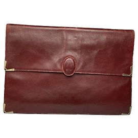 Pochette en cuir bordeaux Cartier Bordeaux