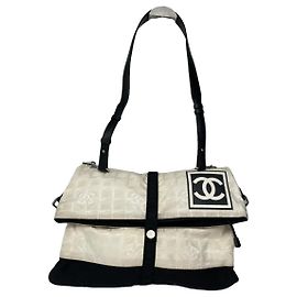 Sac à main en polyester blanc Chanel Blanc