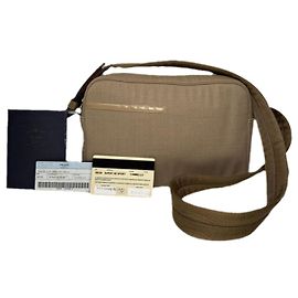 Bolsa de mão de algodão bege da Prada Bege