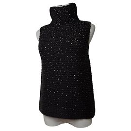 Fendi Black Wool Knitwear Black