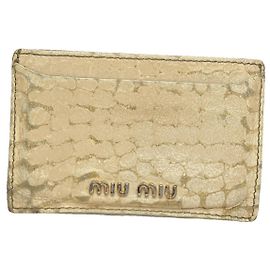 Bolsa de couro branco Miu Miu Branco