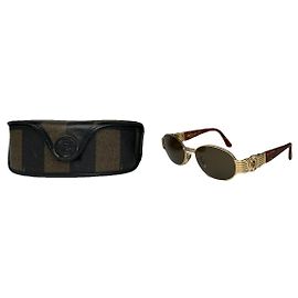 Fendi Gold-Metall Sonnenbrille Golden