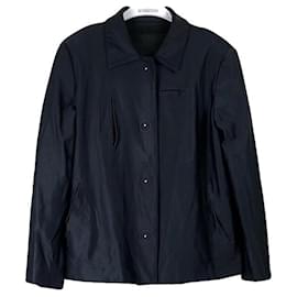 Fendi Navy Polyester Jacket Navy blue