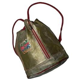 Loewe Goya Multicolour Leather Backpack Multiple colors