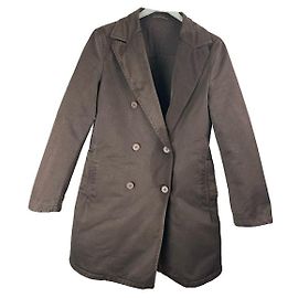 Abrigo de algodón marrón Jil Sander Castaño